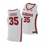 Men's Alabama Crimson Tide #35 Alex Tchikou White 2021 NCAA Replica College Basketball Jersey 2403ZFYX7